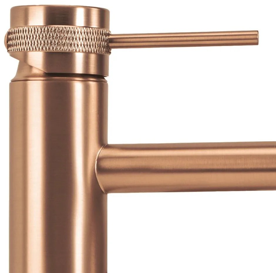 Смесител за мивка Rea  Lungo Grip Brush Copper high