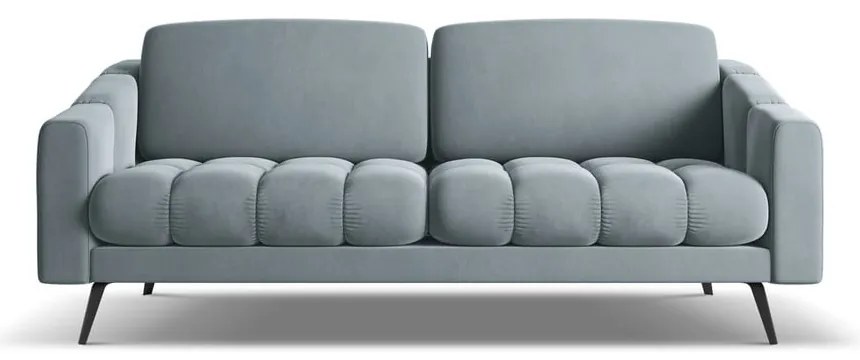 Светлосин кадифен диван 202 cm Nalu – Makamii