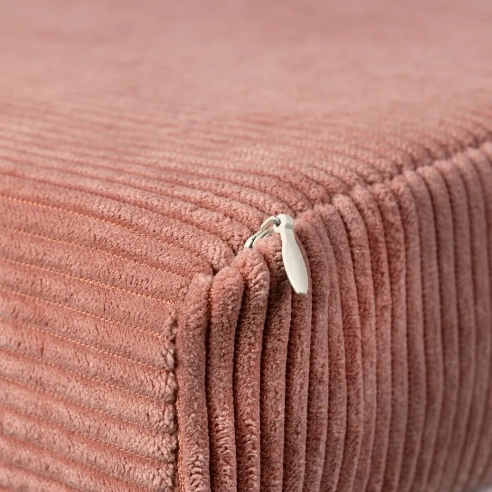 Светлорозово велурено игрище от пяна 75x41x7 cm Bloque Montessori – Little Nice Things