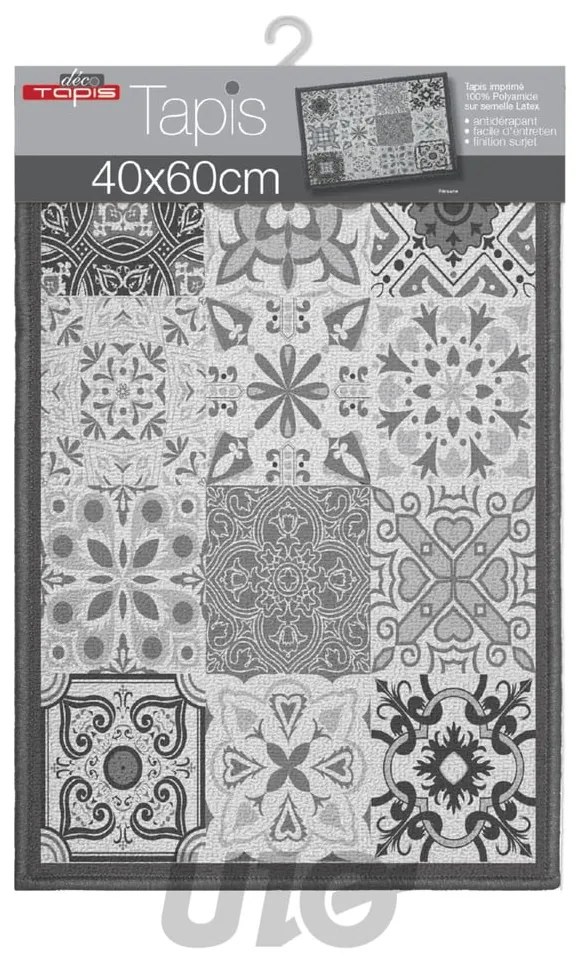 Сив килим подходящ за пране 40x60 cm Persane – douceur d'intérieur