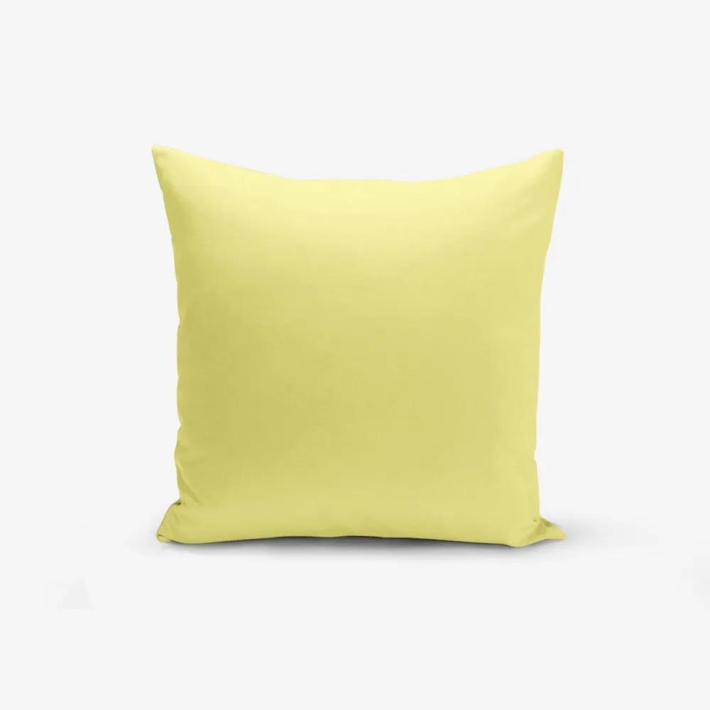 Жълта калъфка за възглавница със смес от памук , 45 x 45 cm - Minimalist Cushion Covers
