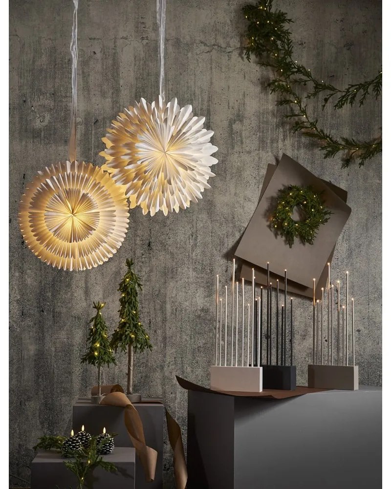 Бяла коледна светлинна украса ø 50 cm Frost - Star Trading