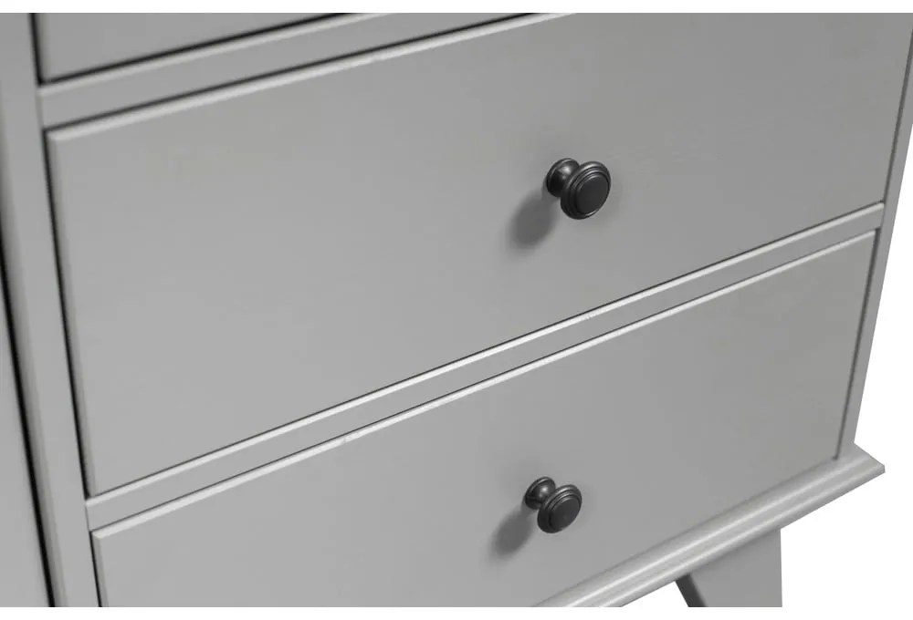 Светлосив детски гардероб от борова дървесина 98x190 cm Lily - WOOOD