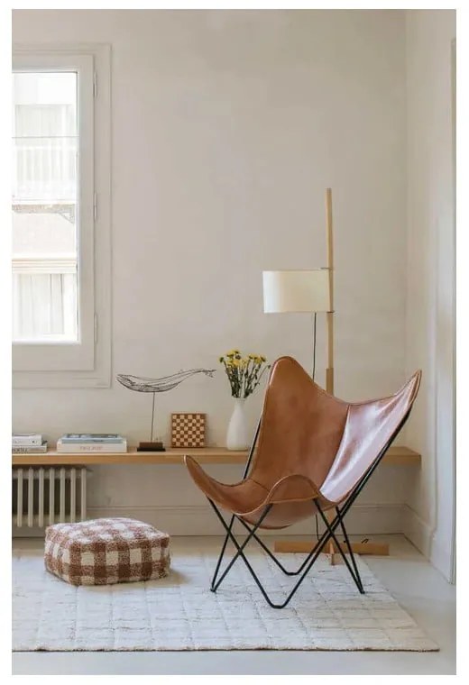 Кремав ръчно изработен памучен килим подходящ за пране 200x300 cm Mosaic – Lorena Canals