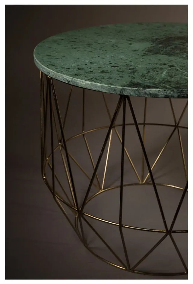 Масичка за кафе с мраморен плот , ⌀ 51 cm Boss - Dutchbone