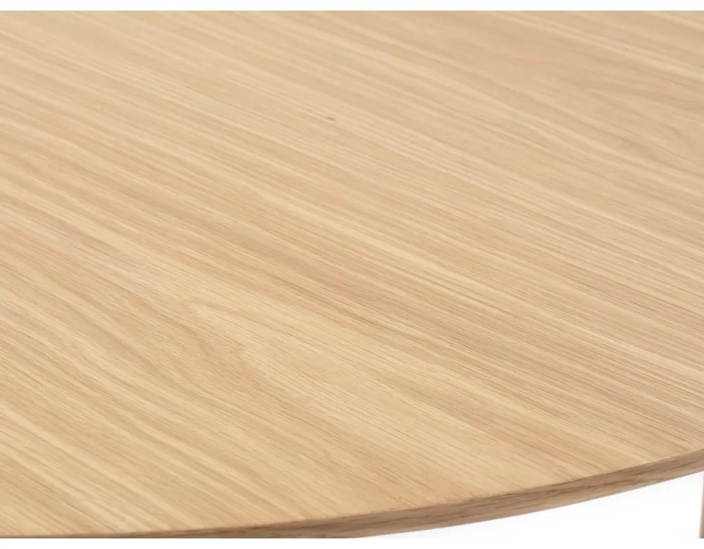 Сгъваема трапезна маса с дъбов плот в естествен цвят 100x190 cm Gallina – Unique Furniture
