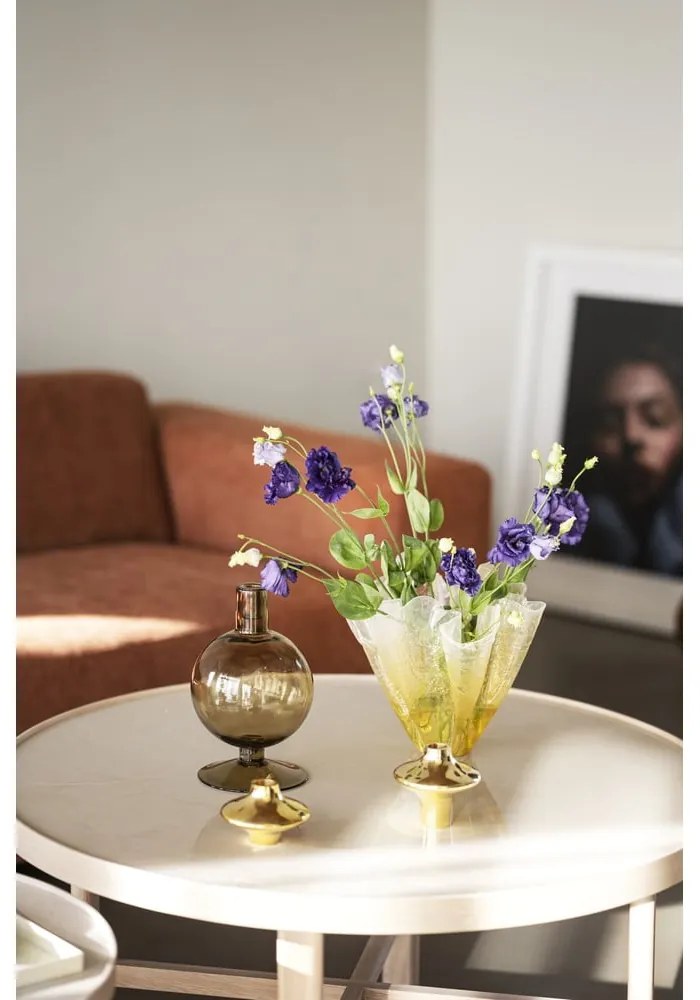 Кръгла масичка за кафе с керамичен плот естествена 90x90 cm Marsden – Rowico