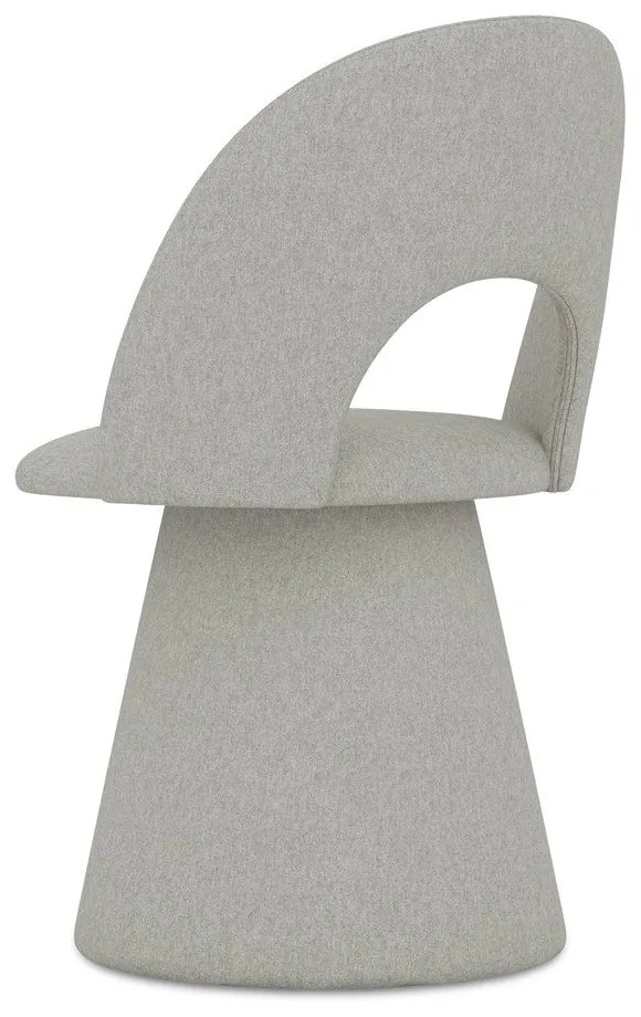 Светлосив тапициран трапезен стол Kalo – Makamii