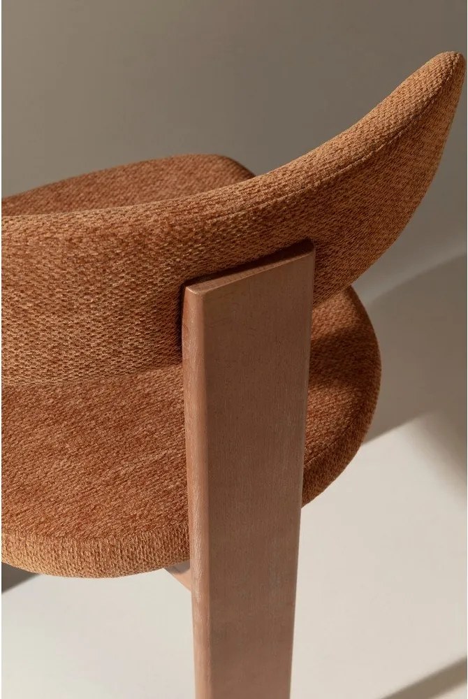 Тапицирани трапезни столове в комплект 2 бр. в тухлен цвят Nadia – MOME