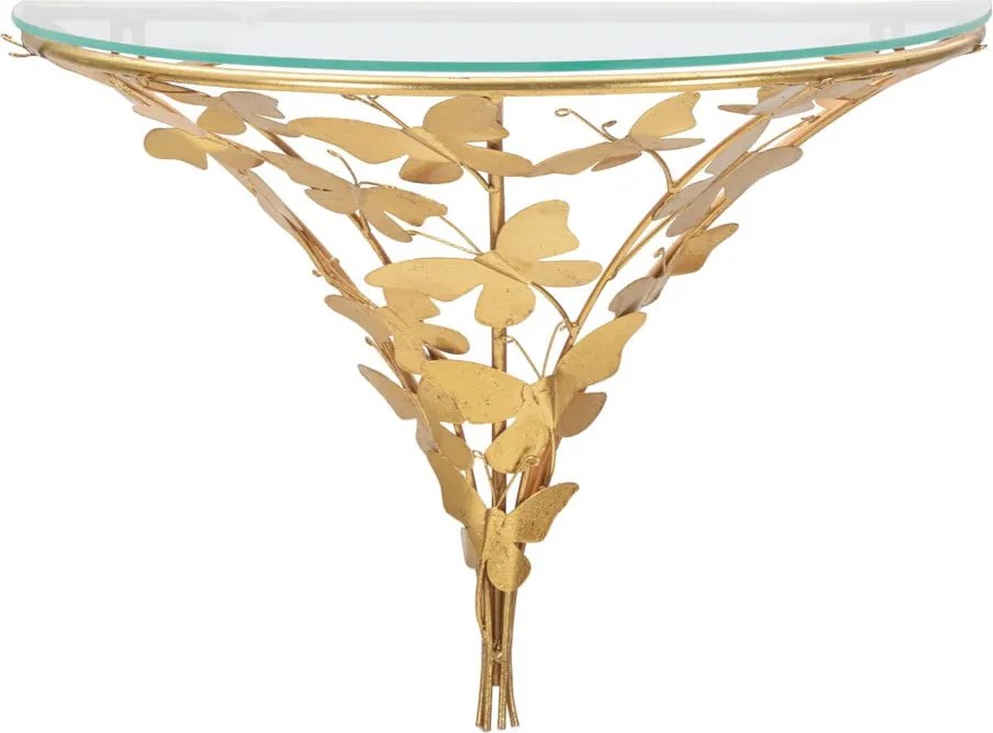 Нощно шкафче в златисто Butterfly – Mauro Ferretti