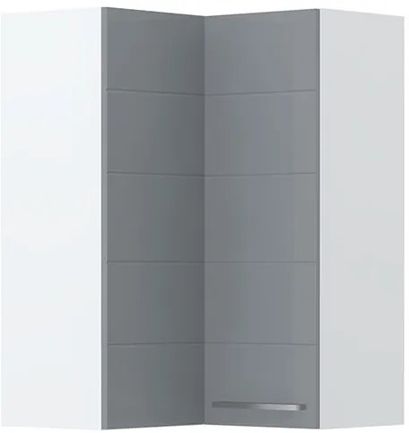 Висящ ъглов шкаф Hudson V9-UG-2K-White - Gray