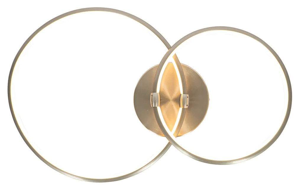 Таванна лампа от стомана с LED 3-степенна димируема 2-светлина - Joaniqa