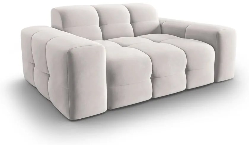 Светлосив кадифен диван 156 cm Kendal - Micadoni Home