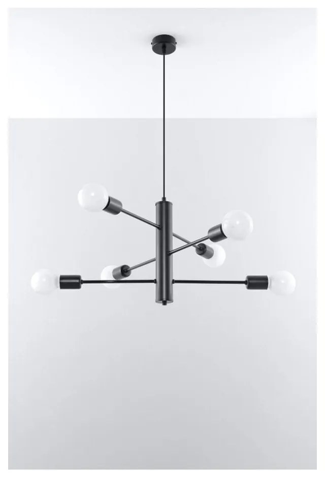 Черна висяща лампа 6 Donato - Nice Lamps