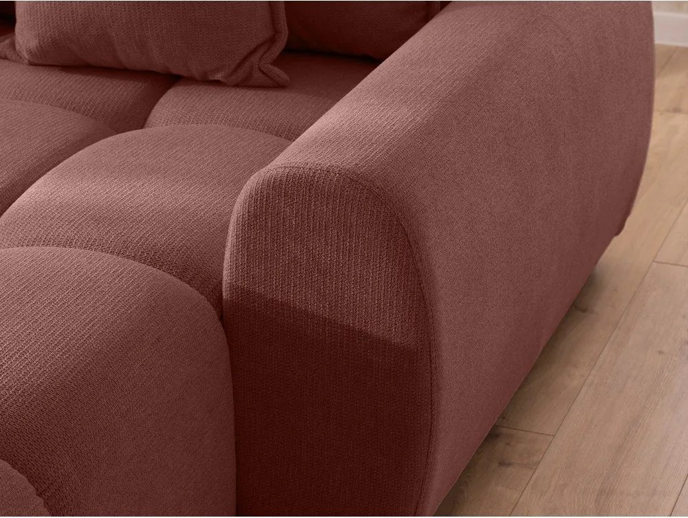 Теракотен ъглов диван (десен ъгъл) Albane – Ropez