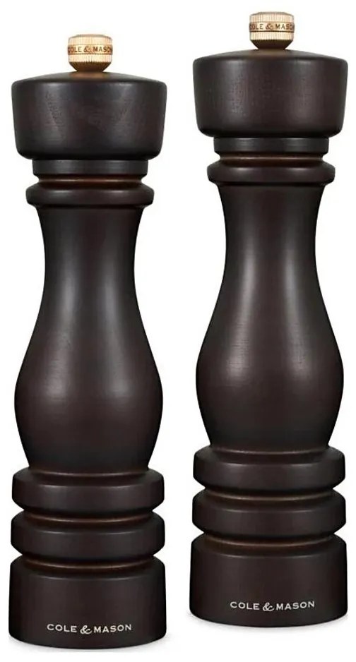 Cole&amp;Mason - Комплект мелнички за сол и пипер LONDON 2 бр. 22 см бук/кафяв