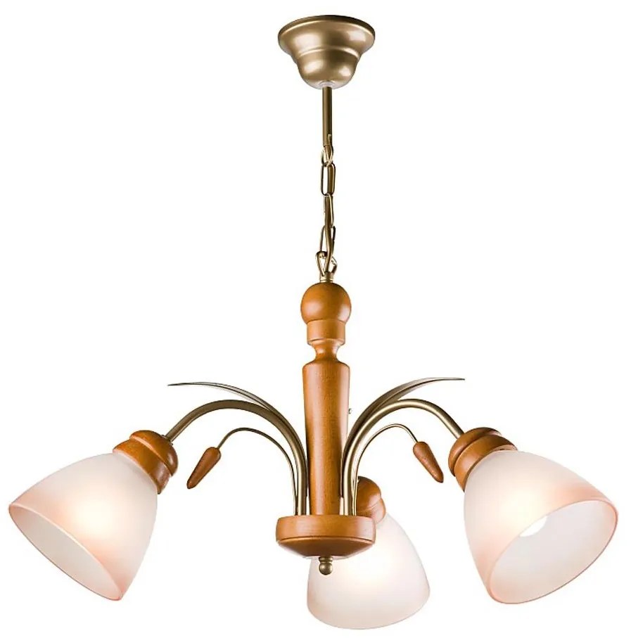 Полилей TULIPAN 3xE27/60W/230V, бук, с верига