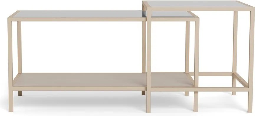 Сиви стоманени масички за кафе в комплект 2 бр. 50x90 cm Seaford – Actona