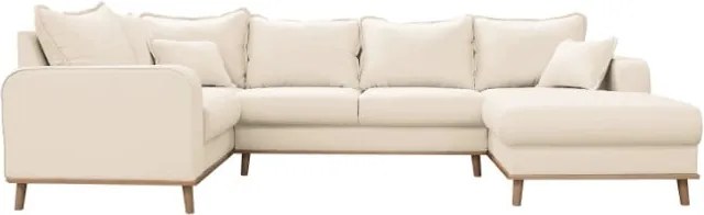 Кремав ъглов диван (десен ъгъл) Beata - Ropez