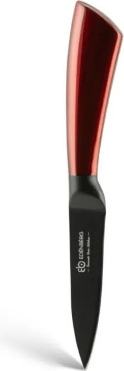 Комплект 5 бр ножове Edenberg EB-936, Карбонова стомана, Поставка, Червен