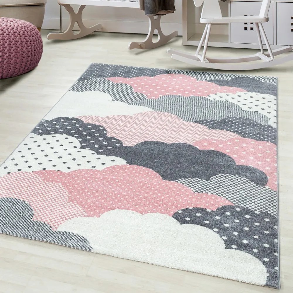 Розово-сив детски килим 160x230 cm Bambi – Ayyildiz Carpets