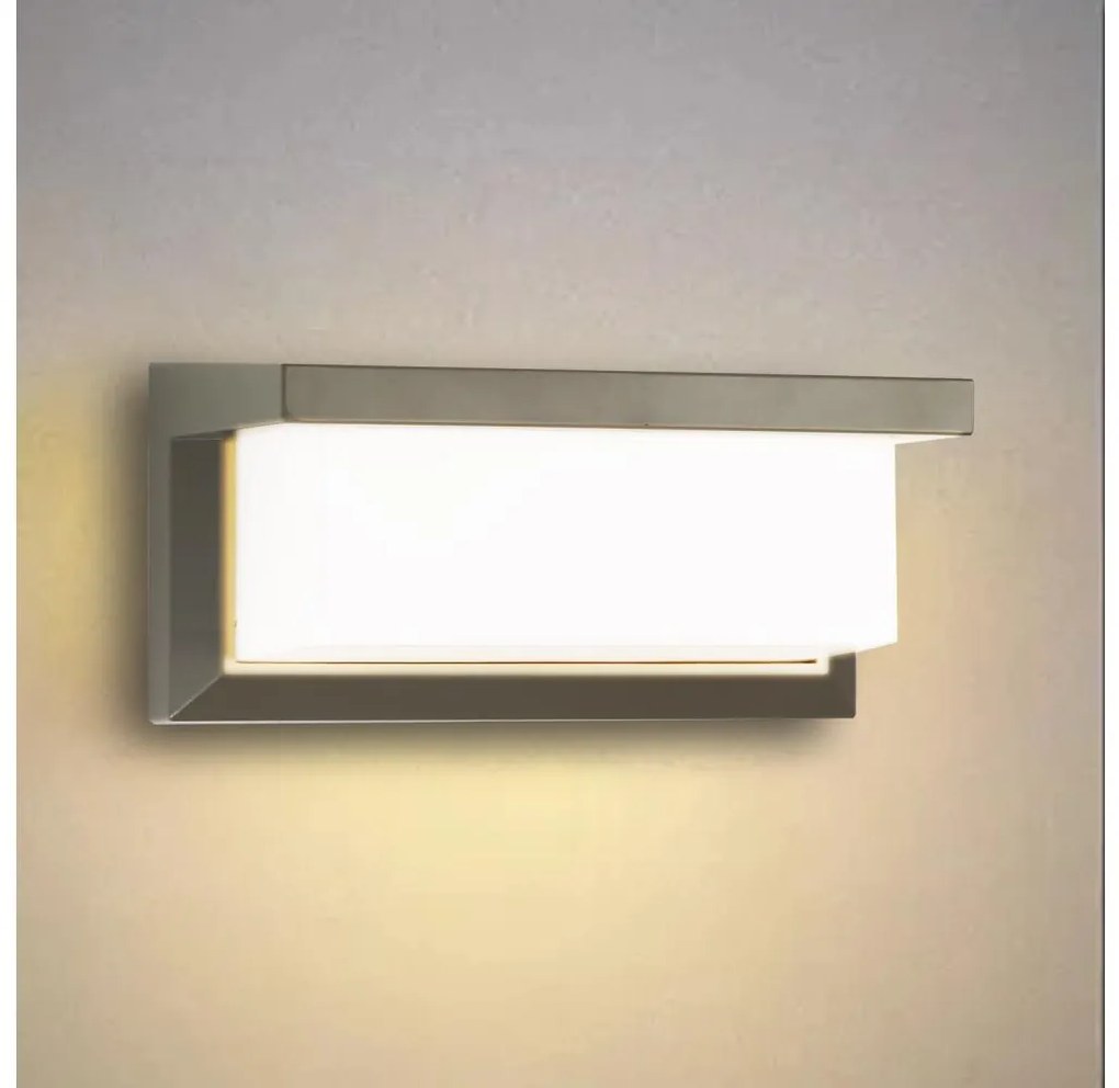 Brilagi-LED Екстериорен аплик със сензор BRICKY LED/12W/230V сив IP54