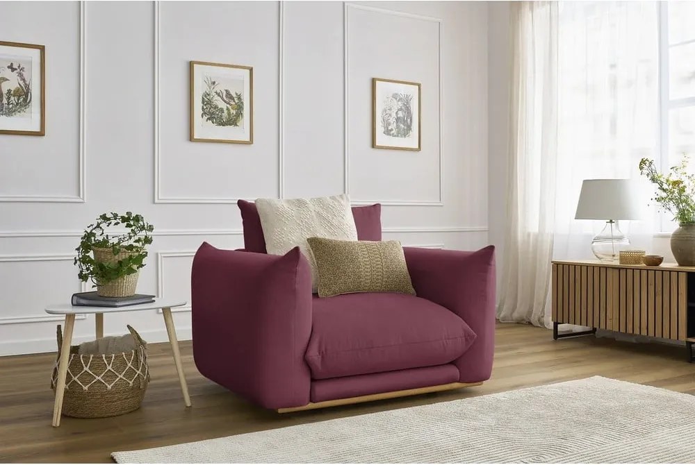 Кресло в цвят бордо Ernest – Bobochic Paris