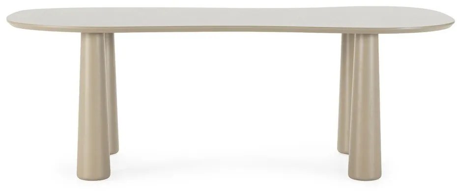 Бежова масичка за кафе с боров плот 110x220 cm Nahia – MOME