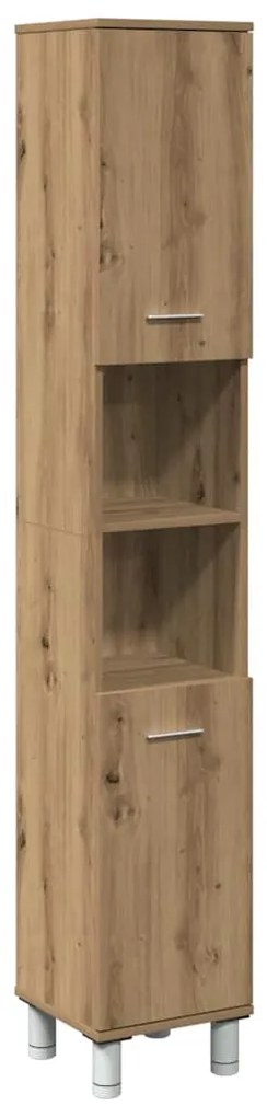 856141 vidaXL Шкаф за баня, дъб артизан, 30x30x179 см, инженерно дърво