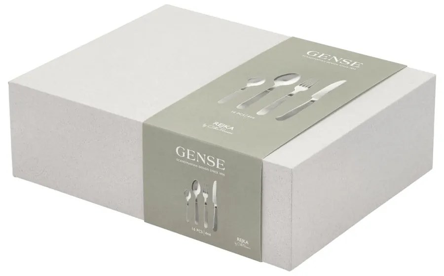 Прибори за хранене от неръждаема стомана в сребрист цвят 16 бр. Rejka – Gense