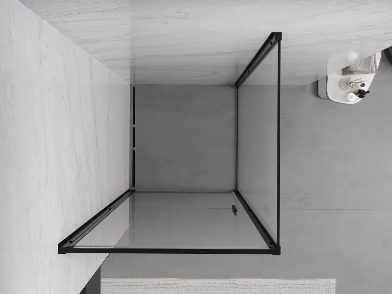 Mexen Exo-B люлееща се душ кабина 90 x 90 см, прозрачна, черна - 817-090-090-70-00