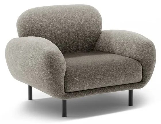 Сиво кресло от букле Poppy – Micadoni