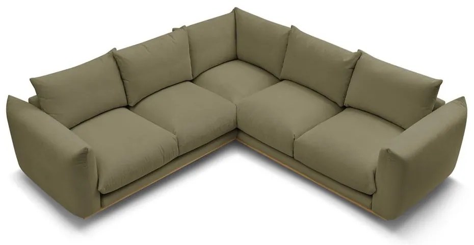 Светлозелен ъглов диван Ernest – Bobochic Paris