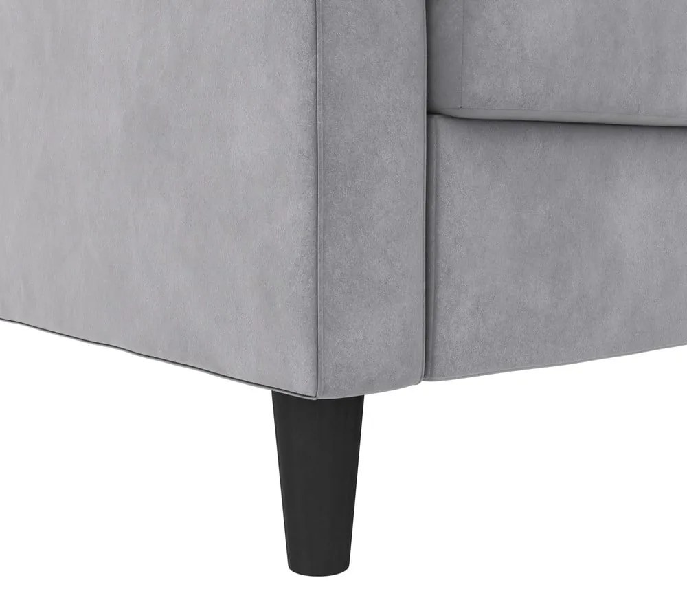 Светлосив кадифен ъглов диван Presley – Støraa