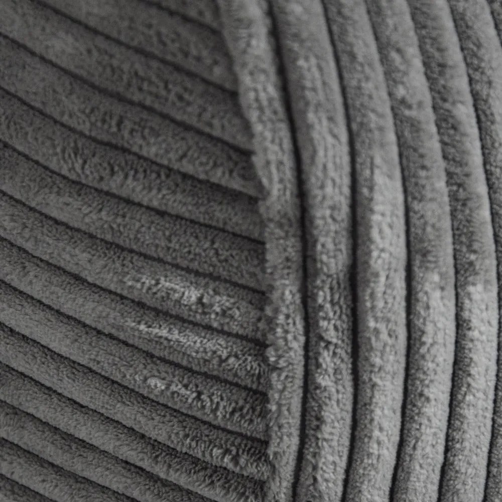 Черен пуф от рипсено кадифе Sofa Tube 190 – SLOWDOWN