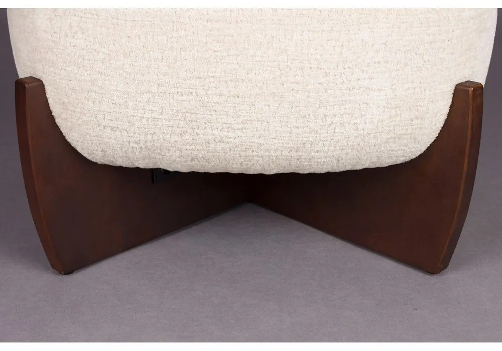 Бежова табуретка от букле Emilius – Dutchbone