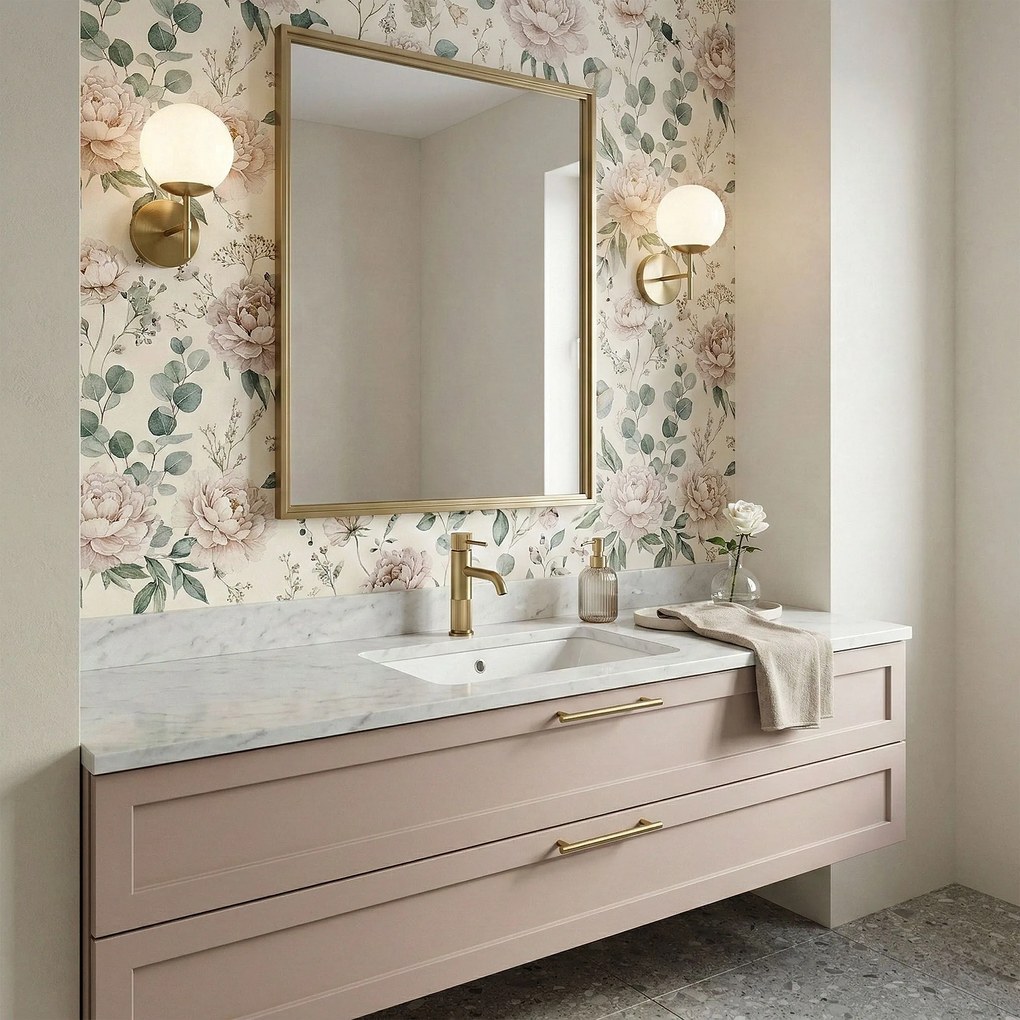 Смесител за баня Rea Lungo Stripe Brush Gold Low