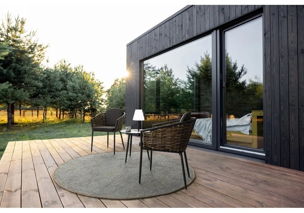 Сив градински стол метален Maribela – Bizzotto