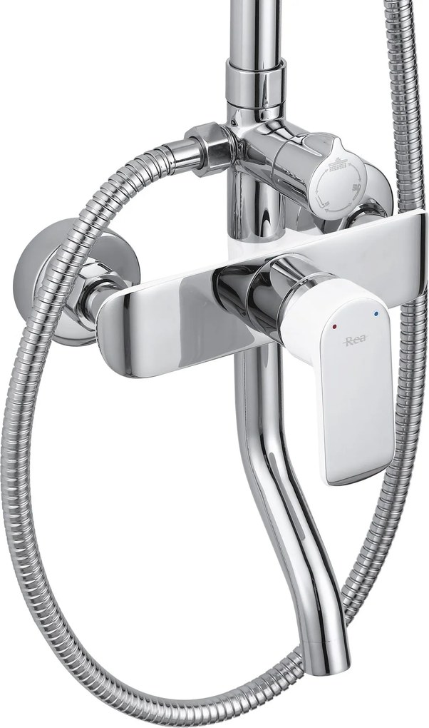 Комплект за душ REA BLOOM WHITE CHROME