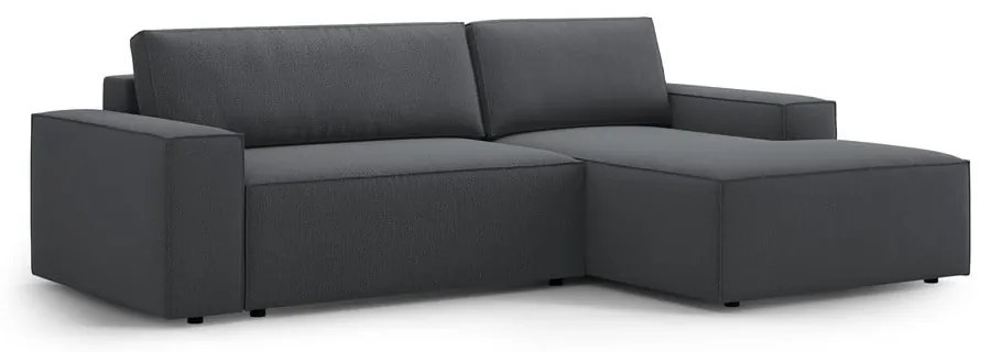 Тъмносив разтегателен ъглов диван (десен ъгъл) Jodie – Micadoni Home