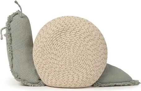 Текстилна детска кошница за играчки в кремав и светлозелен цвят 60x24x30 cm Big Snail – Lorena Canals