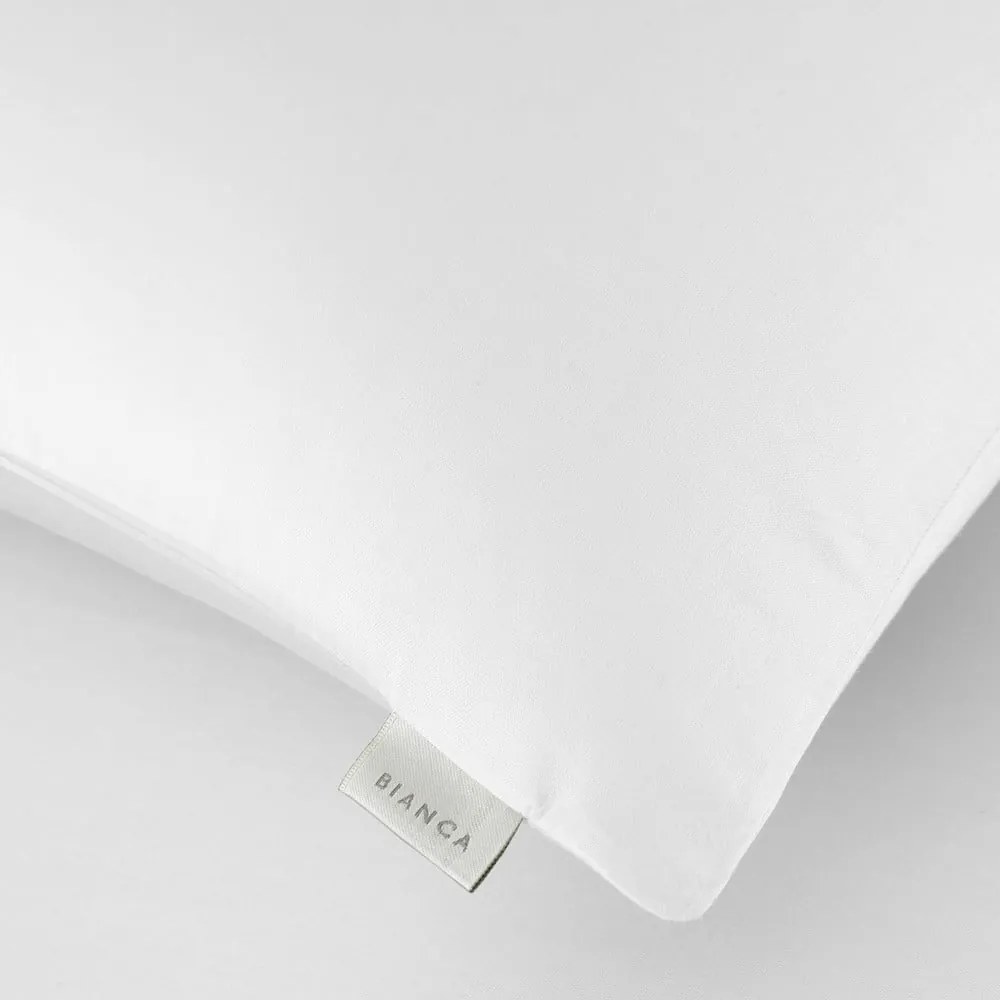 Бяло двойно удължено спално бельо от памучен сатен 230x220 cm Cotton Sateen – Bianca