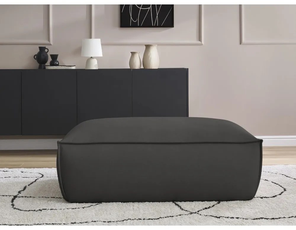 Черна табуретка от изкуствена кожа Boheme – Bobochic Paris