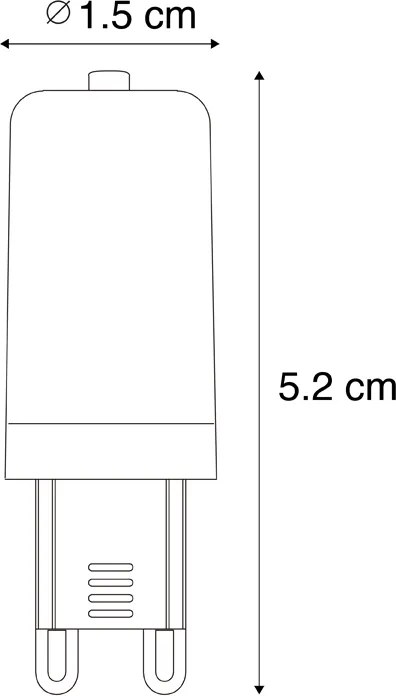 Комплект от 5 G9 LED крушки прозрачни 3.5W 480 lm 3000K