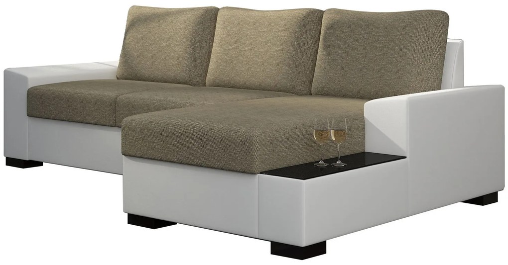 Ъгъл диван Nero-Right-White - beige