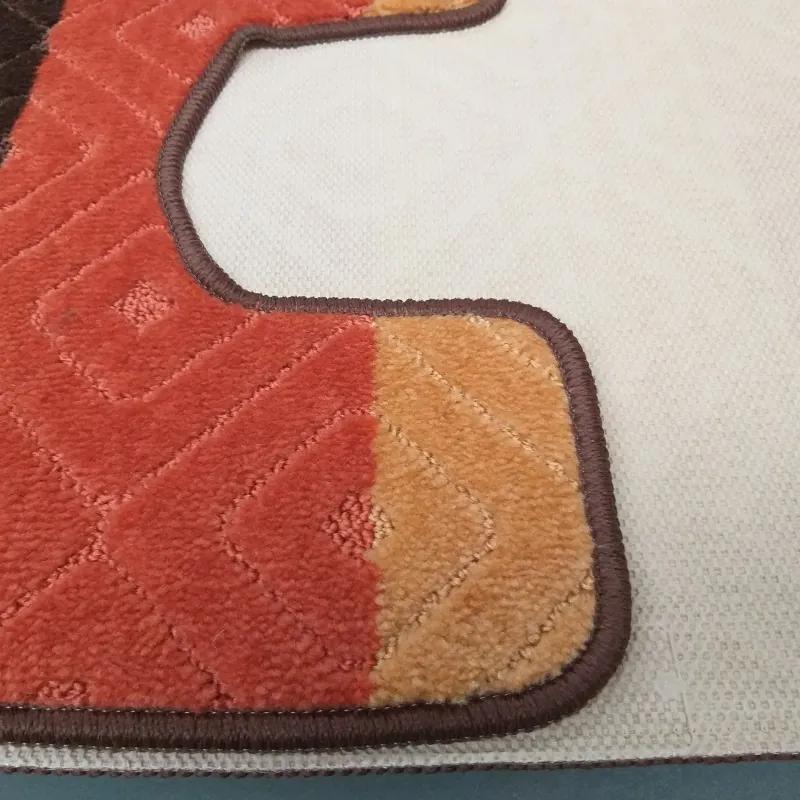 Комплект килимчета за баня от две части с шарки 50 cm x 80 cm + 40 cm x 50 cm