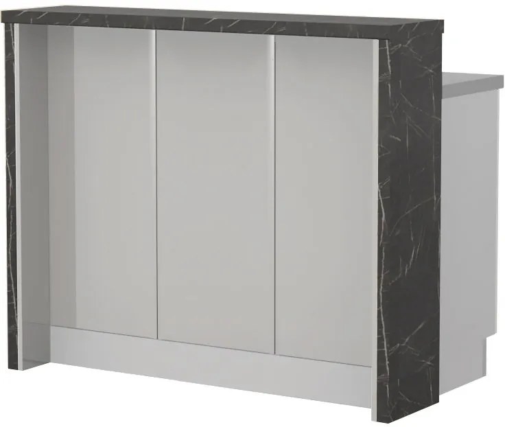 Островна кухненска пейка Modena-Length: 120 cm.-Gray light-Black Stone