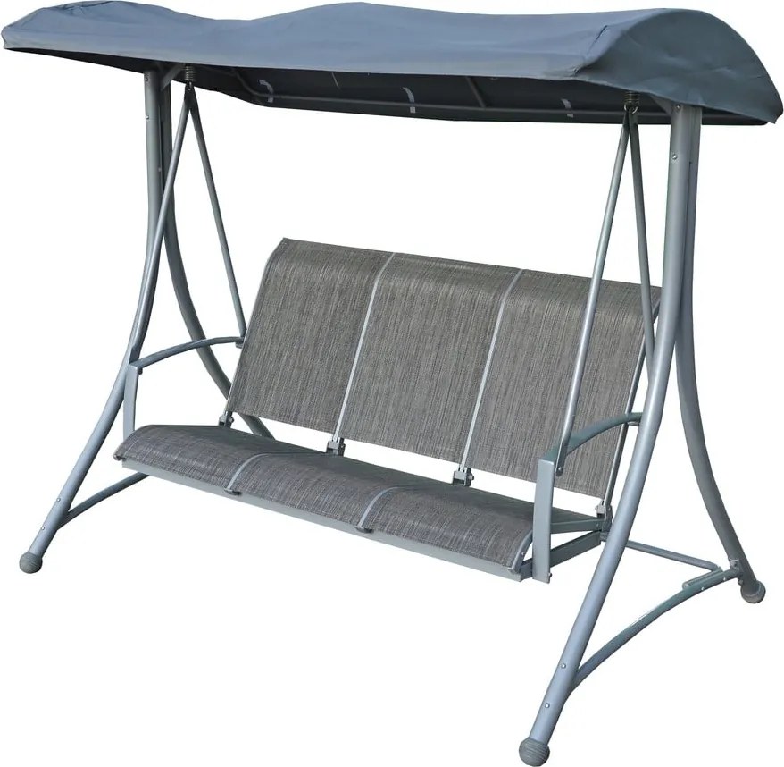 Сива метална градинска люлка Hollywood – Rojaplast