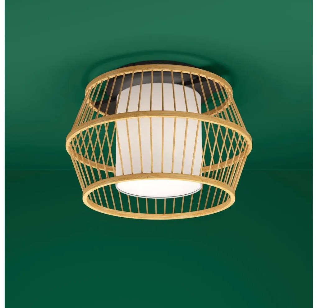 Eglo 390232 - Плафон MONTERROSO 1xE27/40W/230V бамбук