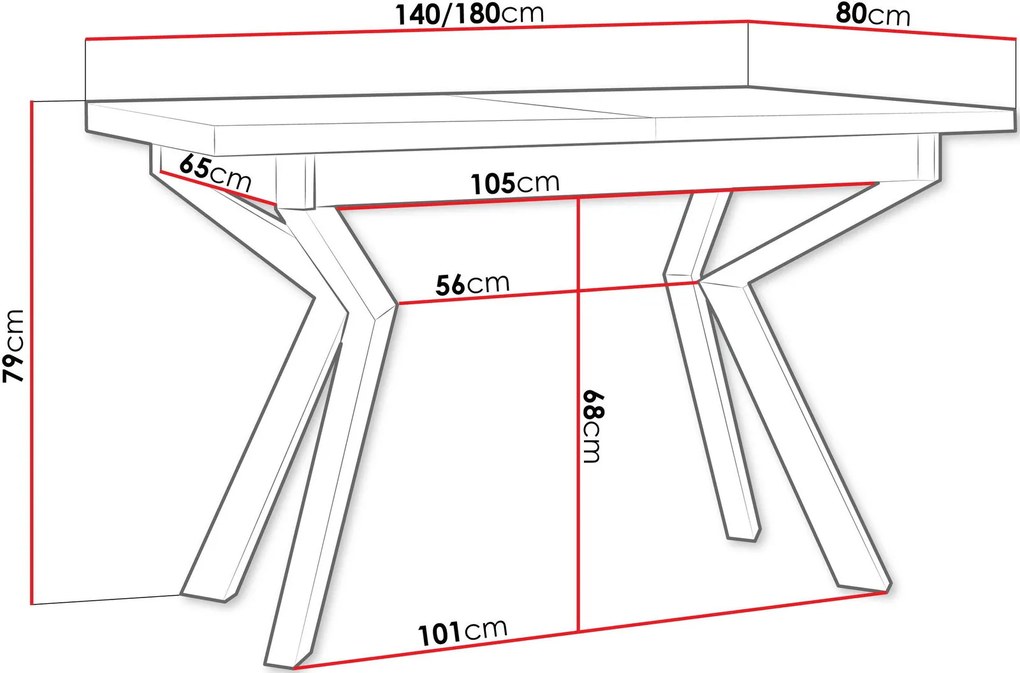 Разтегателна маса Ikonic II-Fusiko-Mavro